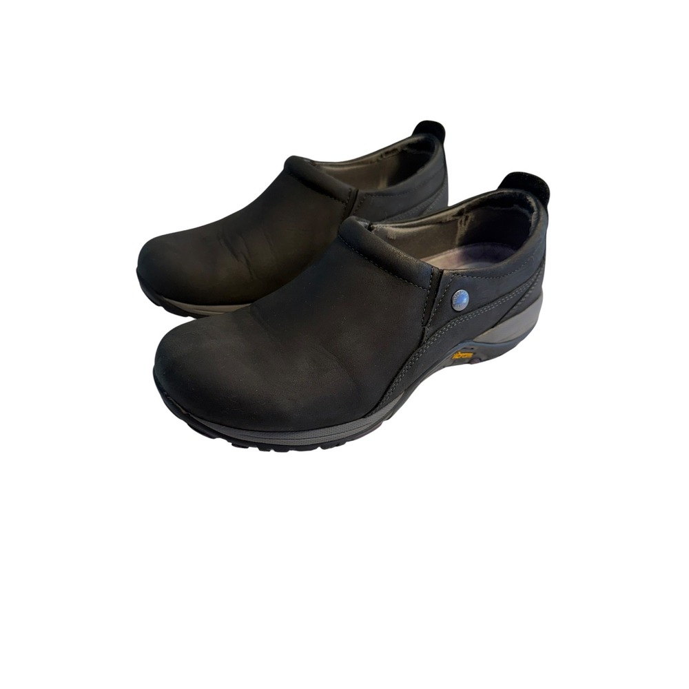 Dansko Black Waterproof Leather Vibram Walking Shoes Womens 38